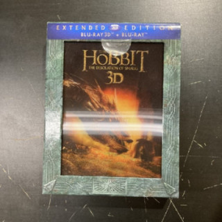 Hobitti - Smaugin autioittama maa (extended edition) Blu-ray 3D+Blu-ray (M-/VG+) -seikkailu-