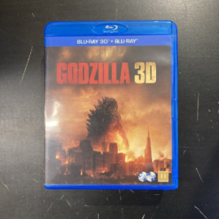 Godzilla (2014) Blu-ray 3D+Blu-ray (M-/M-) -toiminta/sci-fi-