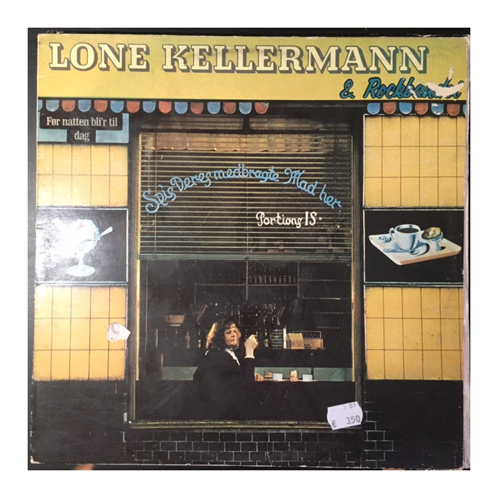 Lone Kellermann & Rockbandet - För natten bli'r til dag LP (VG+-M-/VG) -pop rock-