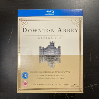 Downton Abbey - Seasons 1-3 Blu-ray (M-/VG+) -tv-sarja- (ei suomenkielistä tekstitystä)