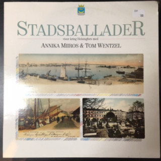 Annika Miiros & Tom Wentzel - Stadsballader (Visor kring Helsingfors) LP (VG+/VG+) -laulelma-
