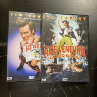 Ace Ventura 1-2 2DVD (VG+-M-/M-) -komedia-