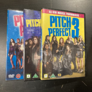 Pitch Perfect 1-3 3DVD (VG-VG+/M-) -komedia-