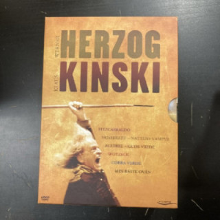 Herzog / Kinski Box (Fitzcarraldo / Nosferatu / Aguirre / Woyzeck / Cobra Verde / 25. tunti) 6DVD (VG-VG+/M-) -draama/kauhu-