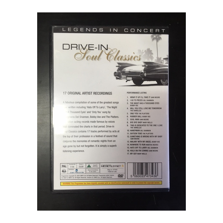 Drive-In Soul Classics DVD (VG+/M-) -soul-