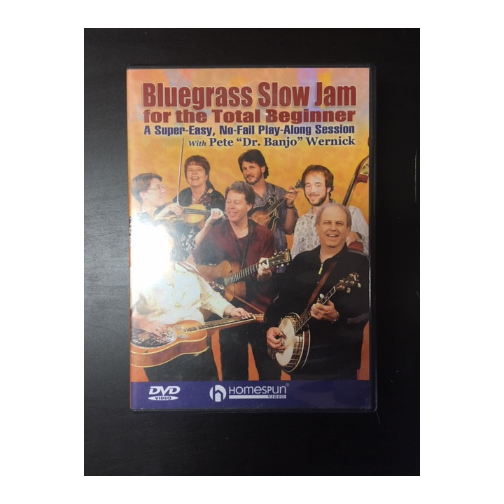 Pete Wernick - Bluegrass Slow Jam For The Total Beginner DVD (G/M-) -opetus dvd- (R1 NTSC/ei suomenkielistä tekstitystä)