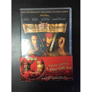 Pirates Of The Caribbean - Mustan helmen kirous (3-disc gift set) 3DVD (M-/M-) -seikkailu-