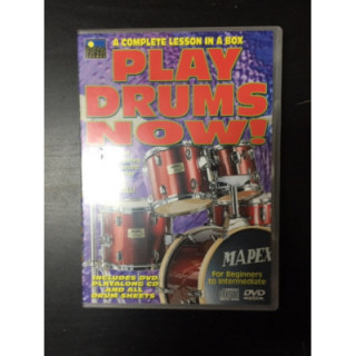 Toni Cannelli - Play Drums Now! DVD+CD (VG-M-/M-) -opetus dvd- (ei suomenkielistä tekstitystä)