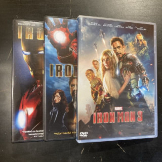Iron Man 1-3 3DVD (M-/M-) -toiminta/sci-fi-