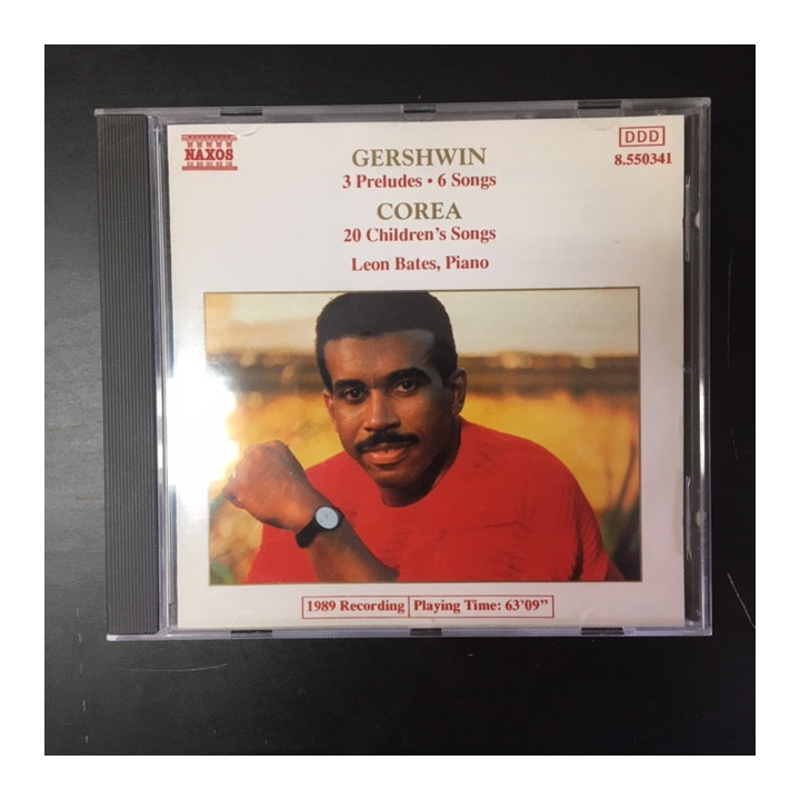 Leon Bates - Gershwin: 3 Preludes & 6 Songs / Corea: 20 Children's Songs CD (M-/VG+) -klassinen-