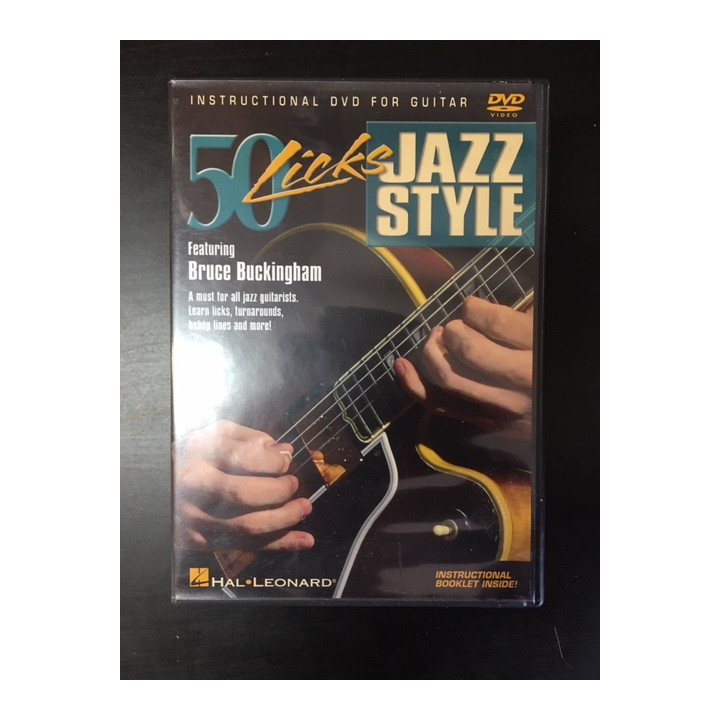 Bruce Buckingham - 50 Licks Jazz Style DVD (VG+/M-) -opetus dvd- (R1 NTSC/ei suomenkielistä tekstitystä)