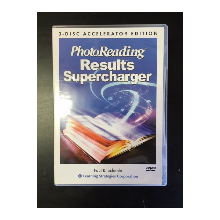 PhotoReading - Results Supercharger (accelerator edition) 3DVD (VG/M-) -opetus dvd- (ei suomenkielistä tekstitystä)