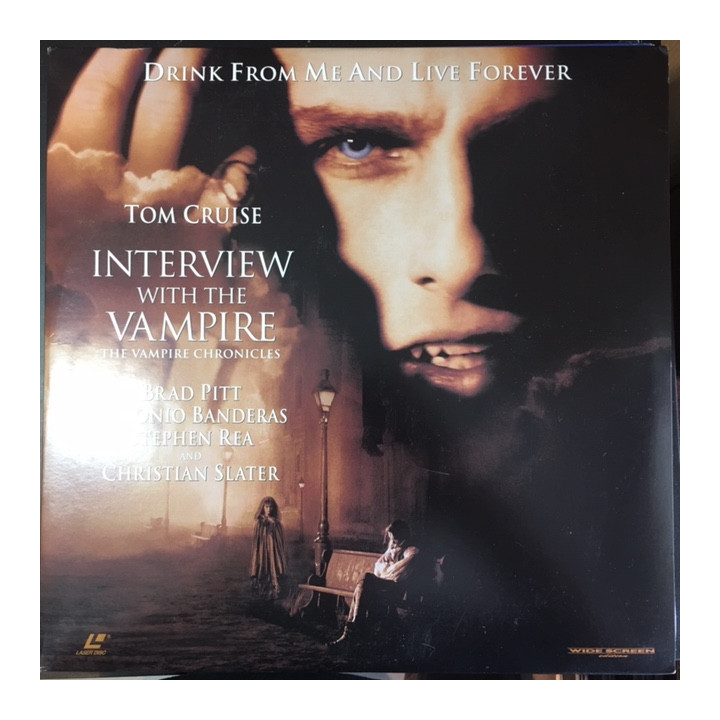 Interview With The Vampire LaserDisc (VG+/VG+) -kauhu/draama-
