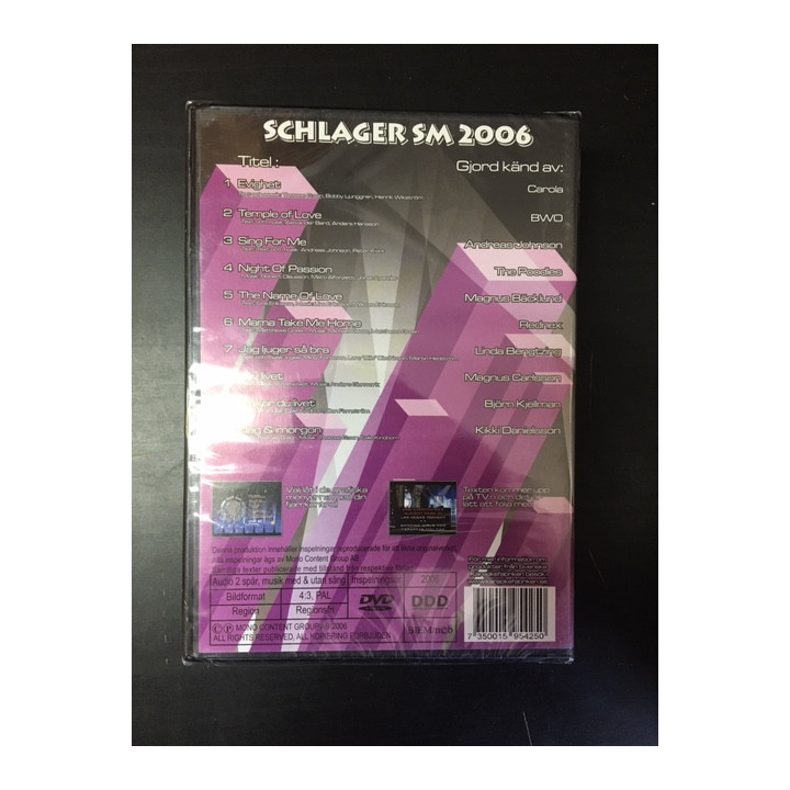 Svenska Karaokefabriken - Schlager SM 2006 DVD (avaamaton) -karaoke-