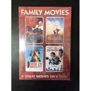 Family Movies (The Story Lady / A Dog Of Flanders / Sherlock Bones / Splitsville) 2DVD (VG/M-) -draama-