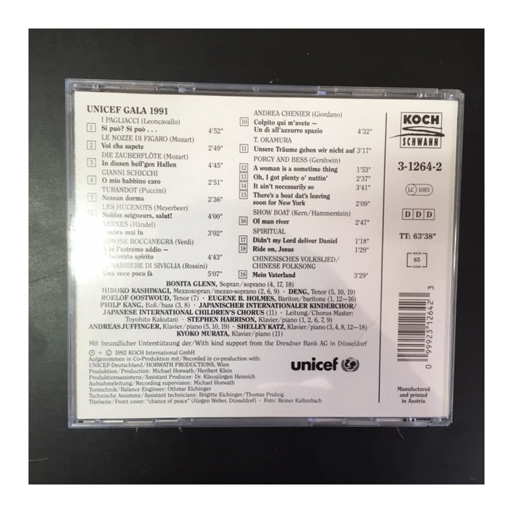 Unicef Gala 1991 CD (VG+/M-) -klassinen-
