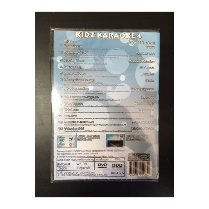 Svenska Karaokefabriken - Kidz Karaoke 4 DVD (avaamaton) -karaoke-