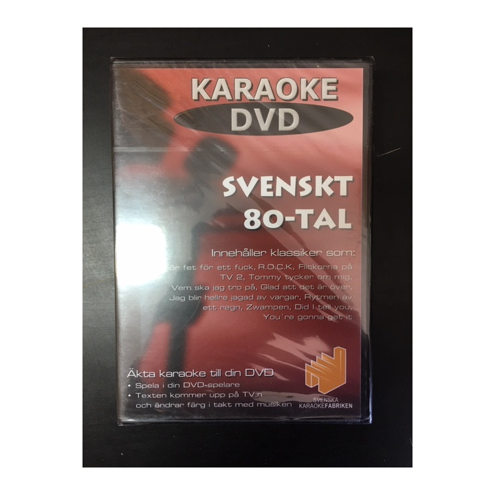 Svenska Karaokefabriken - Svenskt 80-tal DVD (avaamaton) -karaoke-