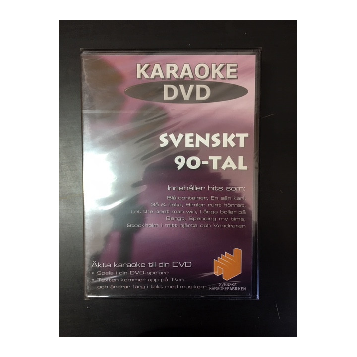 Svenska Karaokefabriken - Svenskt 90-tal DVD (avaamaton) -karaoke-