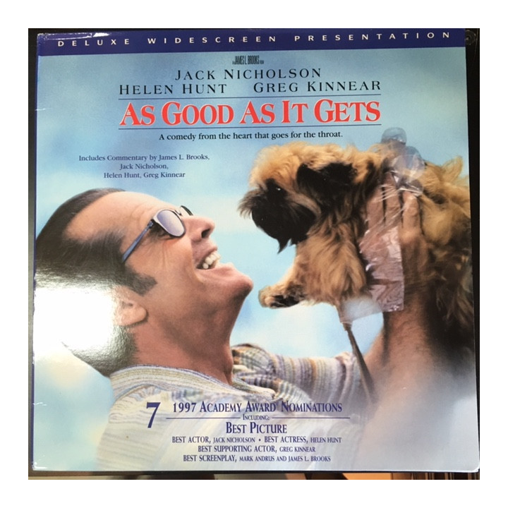 As Good As It Gets LaserDisc (VG+/VG+) -komedia/draama-