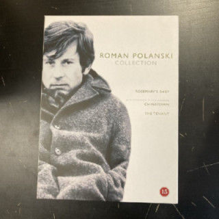 Roman Polanski Collection (Rosemaryn painajainen / Chinatown / Vuokralainen) 3DVD (VG+-M-/M-) -jännitys-