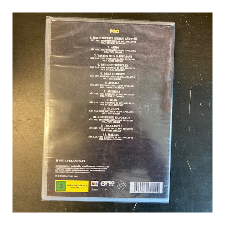 Apulanta - Karaoke-DVD 1 DVD (avaamaton) -karaoke-