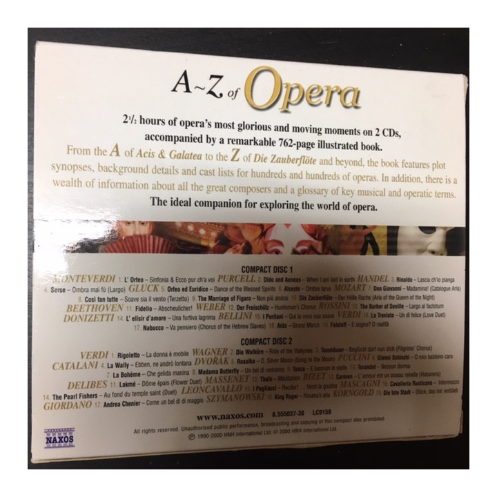 A-Z Of Opera 2CD + Kirja (VG/VG+) -klassinen-