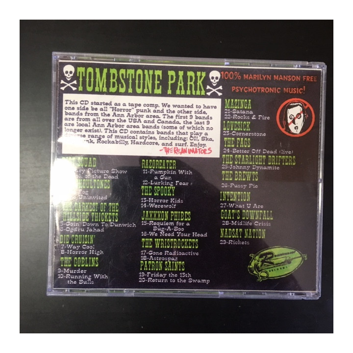 V/A - Tombstone Park (A Reanimator Records Compilation) CD (VG/VG+)