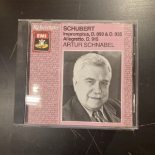 Artur Schnabel - Schubert: Impromptus D.899 & D.935 / Allegretto D.915 CD (M-/VG+) -klassinen-