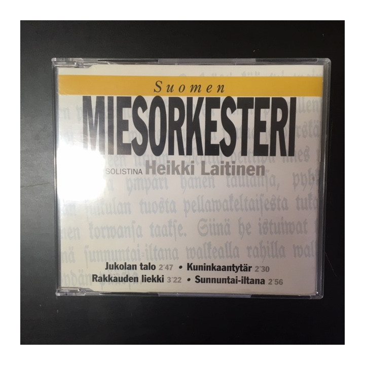 Suomen Miesorkesteri solistina Heikki Laitinen - Jukolan talo CDEP (VG+/M-) -folk-