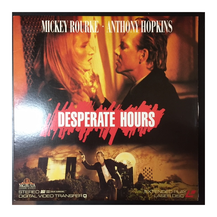 Desperate Hours LaserDisc (VG+/VG+) -jännitys-