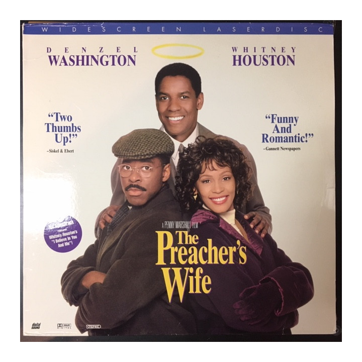 Preacher's Wife LaserDisc (VG-VG+/VG+) -komedia/draama-