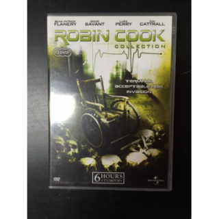 Robin Cook Collection (Terminal / Acceptable Risk / Invasion) 3DVD (M-/M-) -jännitys/sci-fi-