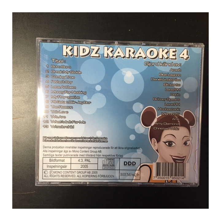 Svenska Karaokefabriken - Kidz karaoke 4 CD+G (M-/M-) -karaoke-