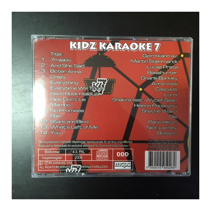 Svenska Karaokefabriken - Kidz karaoke 7 CD+G (M-/M-) -karaoke-