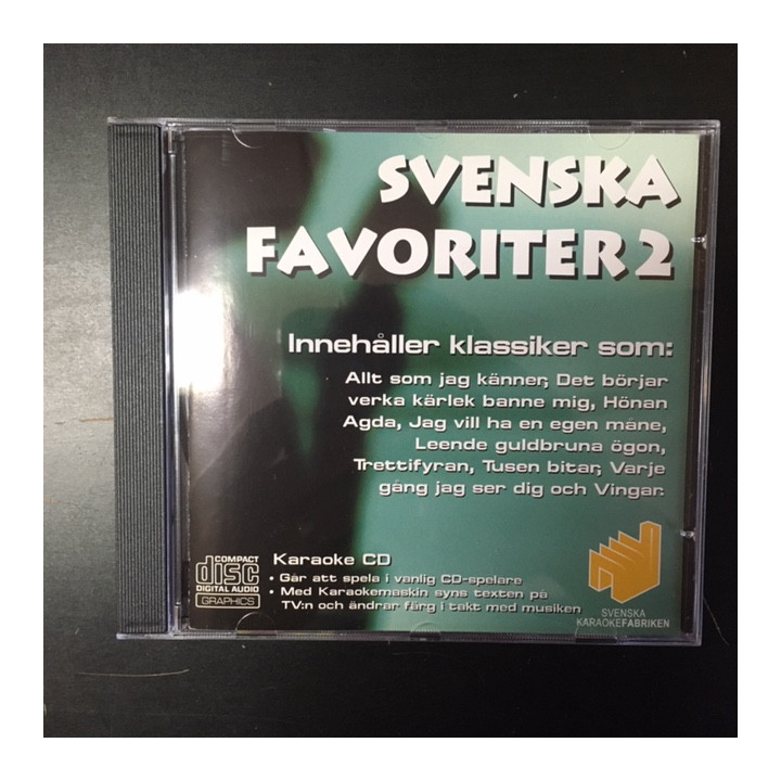 Svenska Karaokefabriken - Svenska favoriter 2 CD+G (M-/M-) -karaoke-