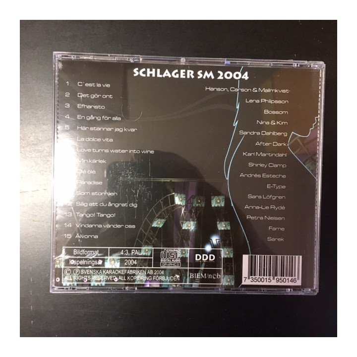 Svenska Karaokefabriken - Schlager SM 2004 CD+G (M-/M-) -karaoke-