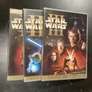 Star Wars I-III (Prequel Trilogy) 6DVD (VG+/M-) -seikkailu-