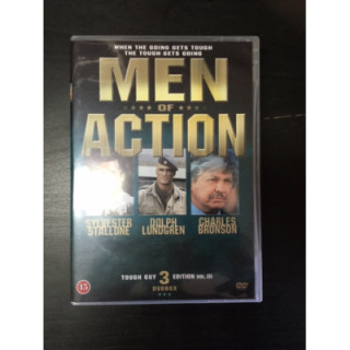 Men Of Action - Tough Guy Edition Vol.III (K.O.V.A. / Red Scorpion / Family Of Cops) 3DVD (M-/M-) -toiminta/jännitys-