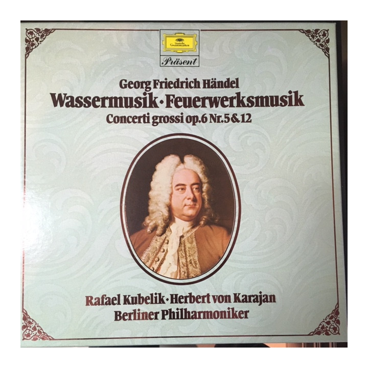 Händel - Wassermusik / Feuerwerksmusik / Concerti Grossi Op.6 Nr.5 & 12 2LP (VG+-M-/VG+) -klassinen-