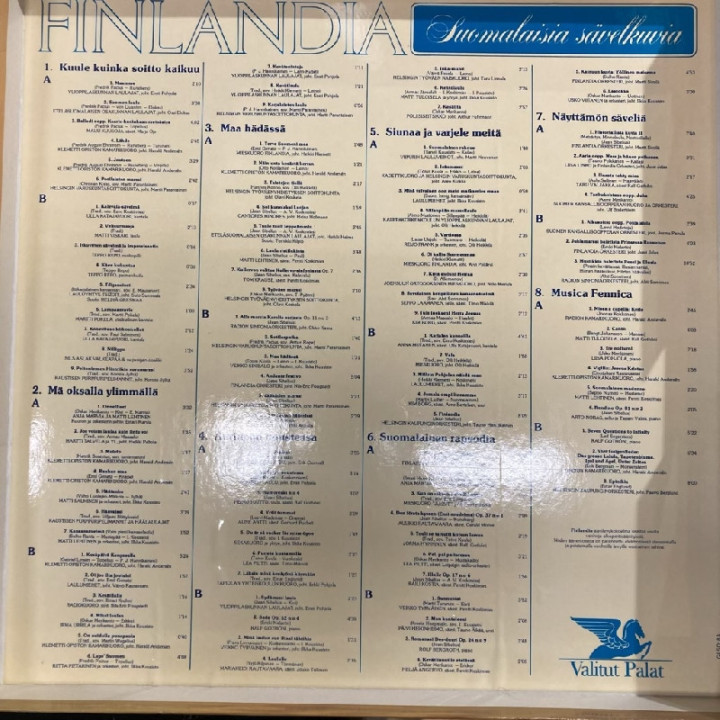 Finlandia (suomalaisia sävelkuvia) 8LP (VG+/VG+) -klassinen-