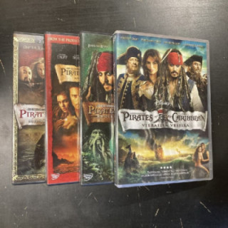 Pirates Of The Caribbean 1-4 5DVD (M-/M-) -seikkailu-