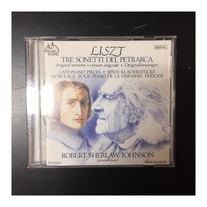 Robert Sherlaw Johnson - Liszt: 3 Petrarch Sonnets / Late Piano Pieces CD (VG+/M-) -klassinen-