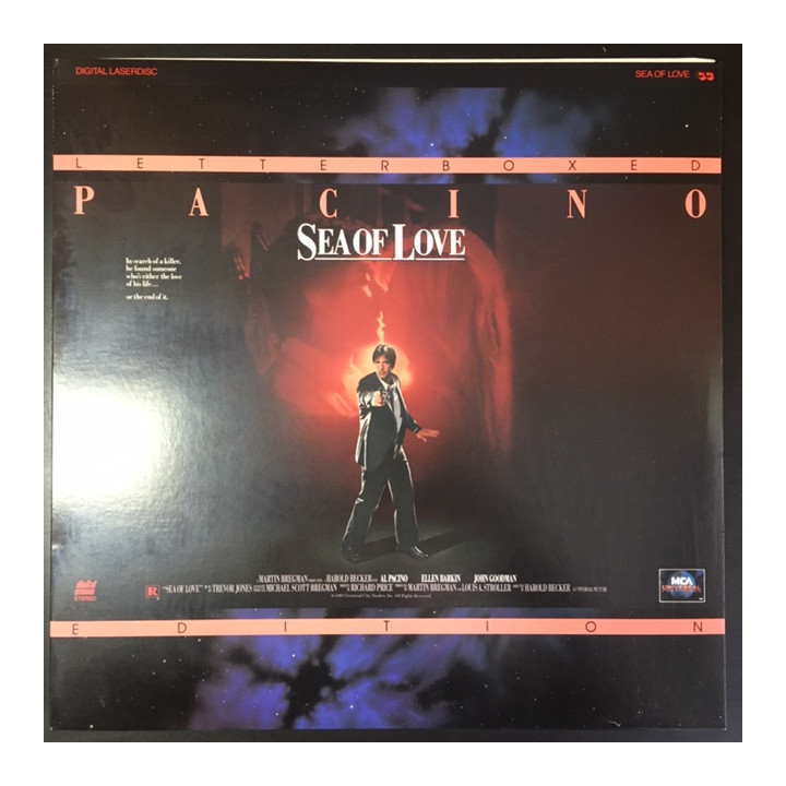 Sea Of Love LaserDisc (VG+/M-) -jännitys-