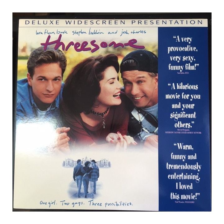 Threesome LaserDisc (VG/M-) -komedia/draama-