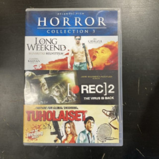 Horror Collection 3 (Long Weekend / Rec 2 / Tuholaiset) 3DVD (VG+/M-) -kauhu-