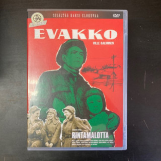 Evakko / Rintamalotta DVD (VG+/M-) -sota/draama-