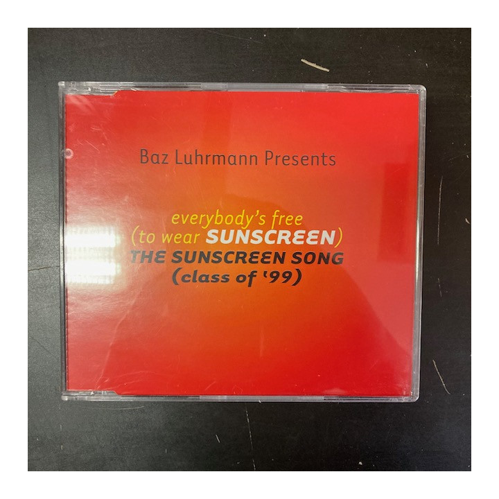 Baz Luhrmann - Everybody's Free (To Wear Sunglasses) CDS (M-/M-) -breakbeat-