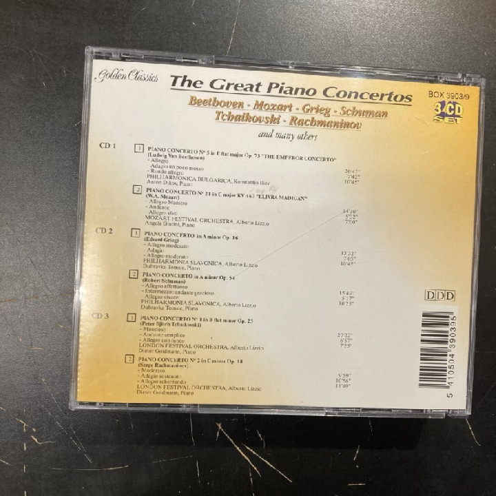 Great Piano Concertos 3CD (VG+-M-/M-) -klassinen-