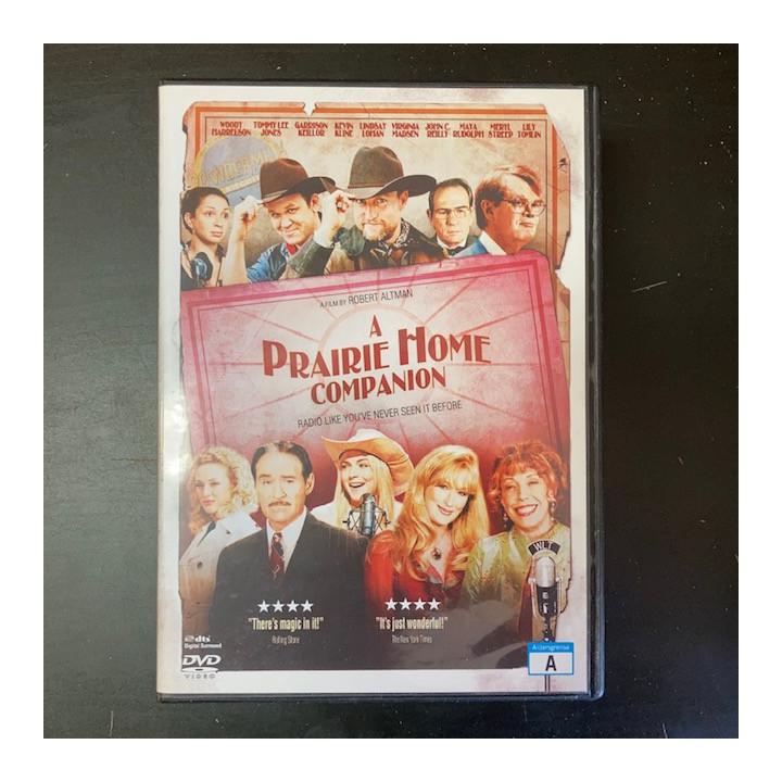 Prairie Home Companion DVD (M-/M-) -komedia/draama-